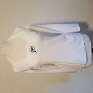 Women's White Long Sleeve Top with Dolphin Logo